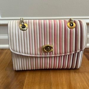 Coach pink and white purse